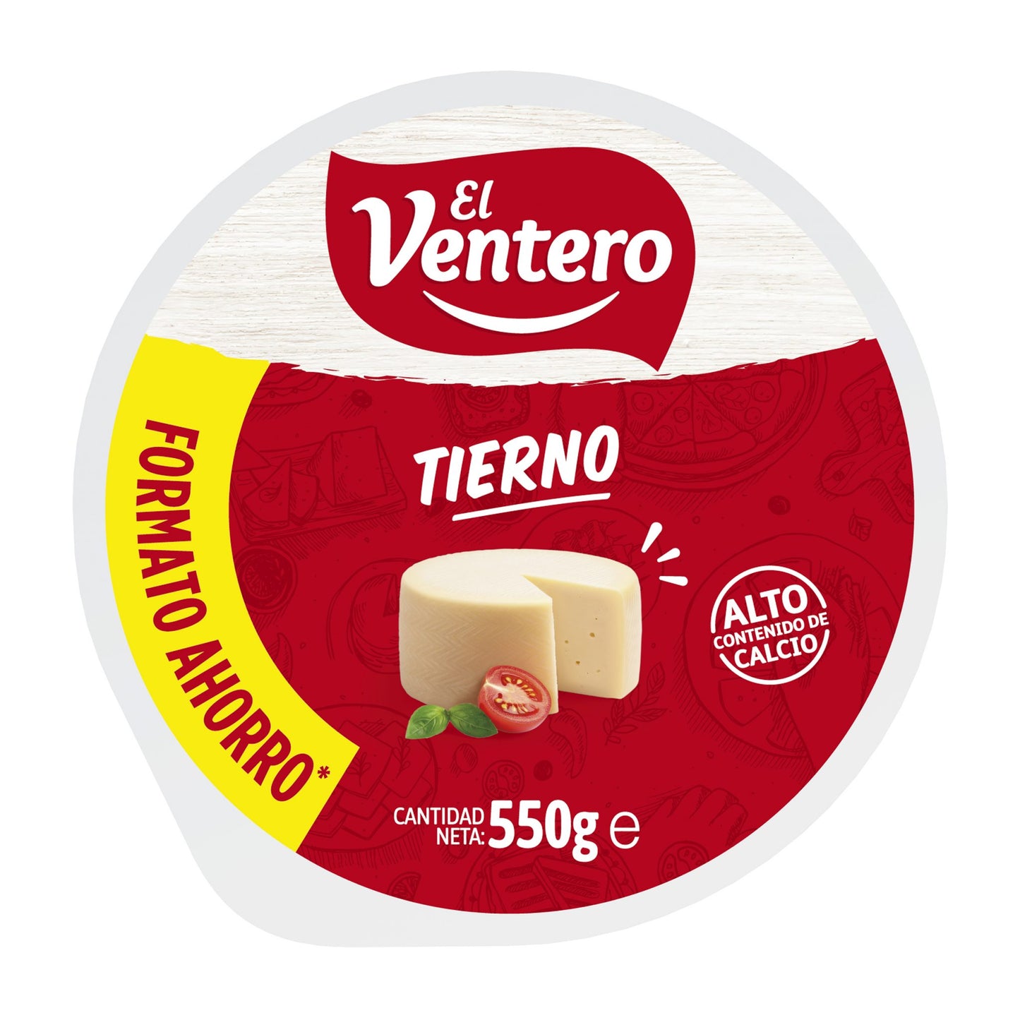 QUESO EL VENTERO TIERNO PIEZA DE 550 GRAMOS FORMATO AHORRO