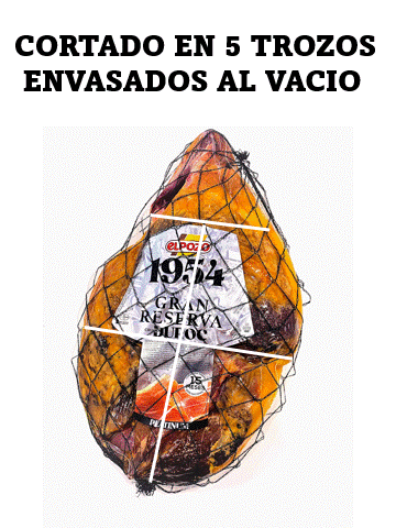 JAMON DESHUESADO GRAN RESERVA DUROC 1954 EL POZO SERIE PLATA "pieza de 6 a 7 kilos