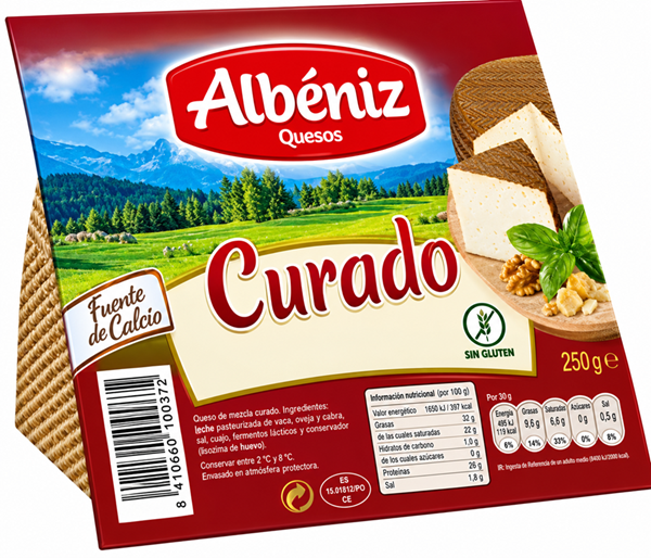 QUESO CURADO "ALBENIZ" Navarra - cuña de 200 gramos