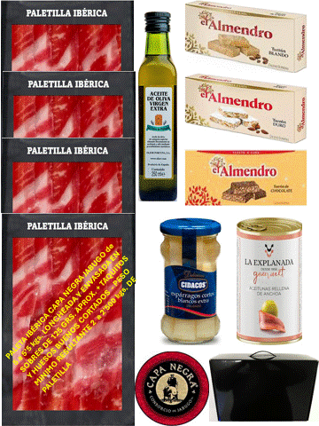 PACK PALETA IBÉRICA + ACEITE + TURRONES y MáS