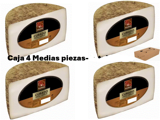 QUESO CURADO DE VACA Y OVEJA "NAVIDUL" MEDIA PIEZA 1'200 a 1'600 KILOS