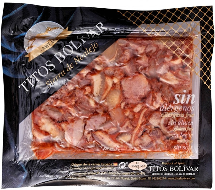 CALLOS DE CERDO "TITOS BOLIVAR" BANDEJA DE 400 GRS. APROX.