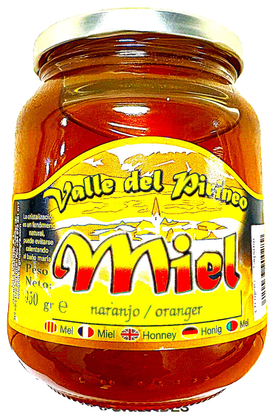 MIEL DEL VALLE DEL PIRINEO - NARANJO - NATURAL - TARRO DE 950 GRAMOS