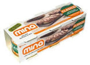 Paté MINA clasico en pack de 3 botes de 80g.