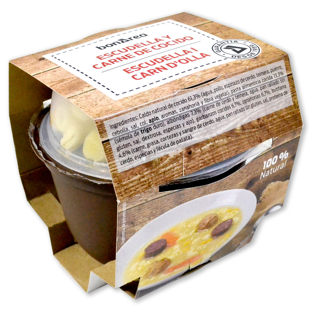 ESCUDELLA Y CARNE DE COCIDO EN TARRINA 300 GRAMOS