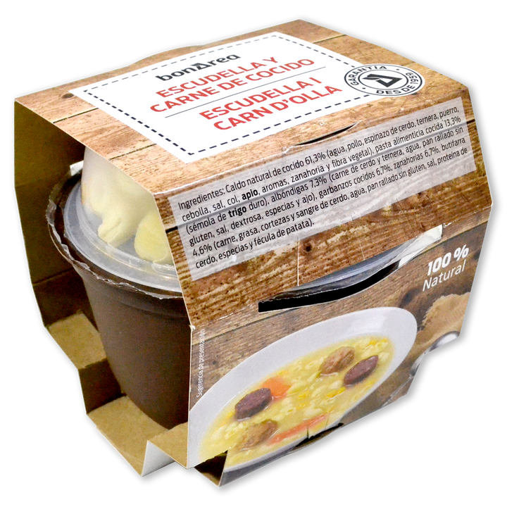 ESCUDELLA Y CARNE DE COCIDO EN TARRINA 300 GRAMOS