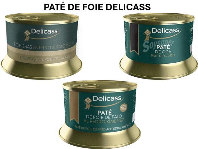 PATÉ DE FOIE "DELICASS" DE PATO, DE OCA Y DE PATO AL PEDRO XIMENEZ