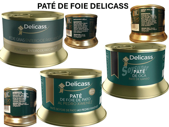 PATÉ "DELICASS" ESCOGE ENTRE 3 VARIEDADES DE PATO, DE OCA Y DE PATO AL PEDRO XIMENEZ