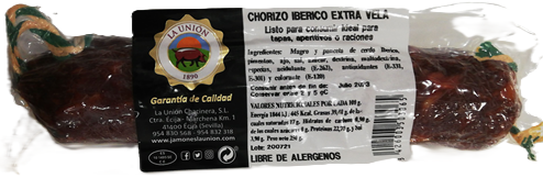 CHORIZO IBÉRICO EXTRA VELA   . "La Union de Jabugo"
