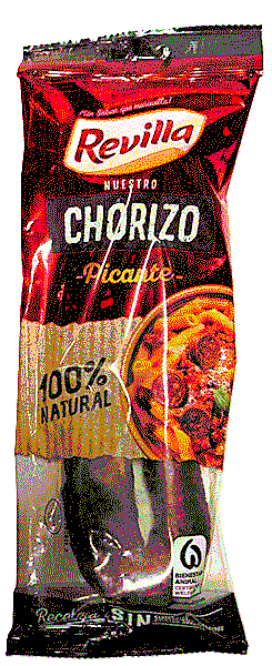 Chorizo Sarta PICANTE Artesano 100x100 Natural Extra REVILLA Soria 250 gramos