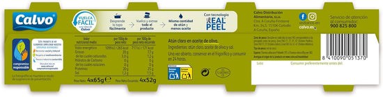 ATÚN CLARO CALVO  EN ACEITE DE OLIVA PACK 3+1  LATAS