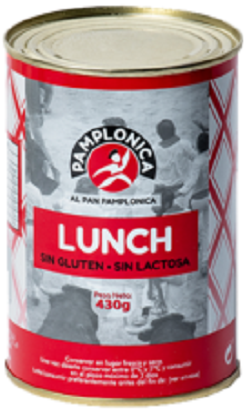 LUNCH FIAMBRE PAMPLONICA, LATA DE 430 GRAMOS - SIN GLUTEN -