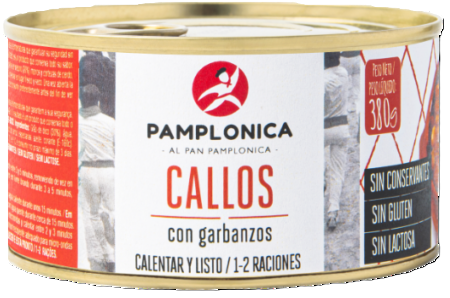 CALLOS CON GARBANZOS EN LATA 380 GRS. PAMPLONICA