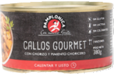 CALLOS GOURMET EN SALSA,  LATA 380 GRS. PAMPLONICA