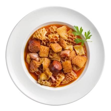 CALLOS DE TERNERA GOURMET CON CHORIZO,  LATA 380 GRS.- 1-2 RACIONES - PAMPLONICA
