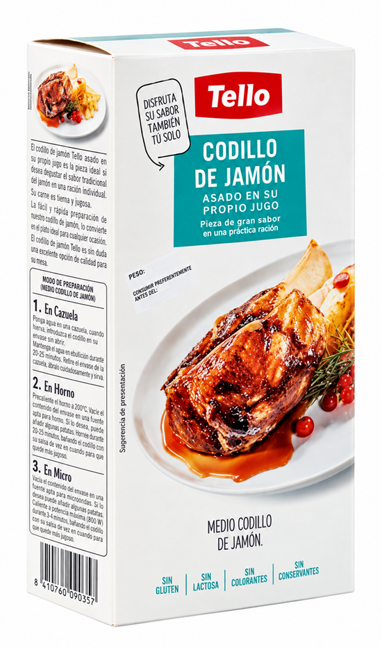 MEDIO CODILLO ASADO EN SU JUGO "TELLO"