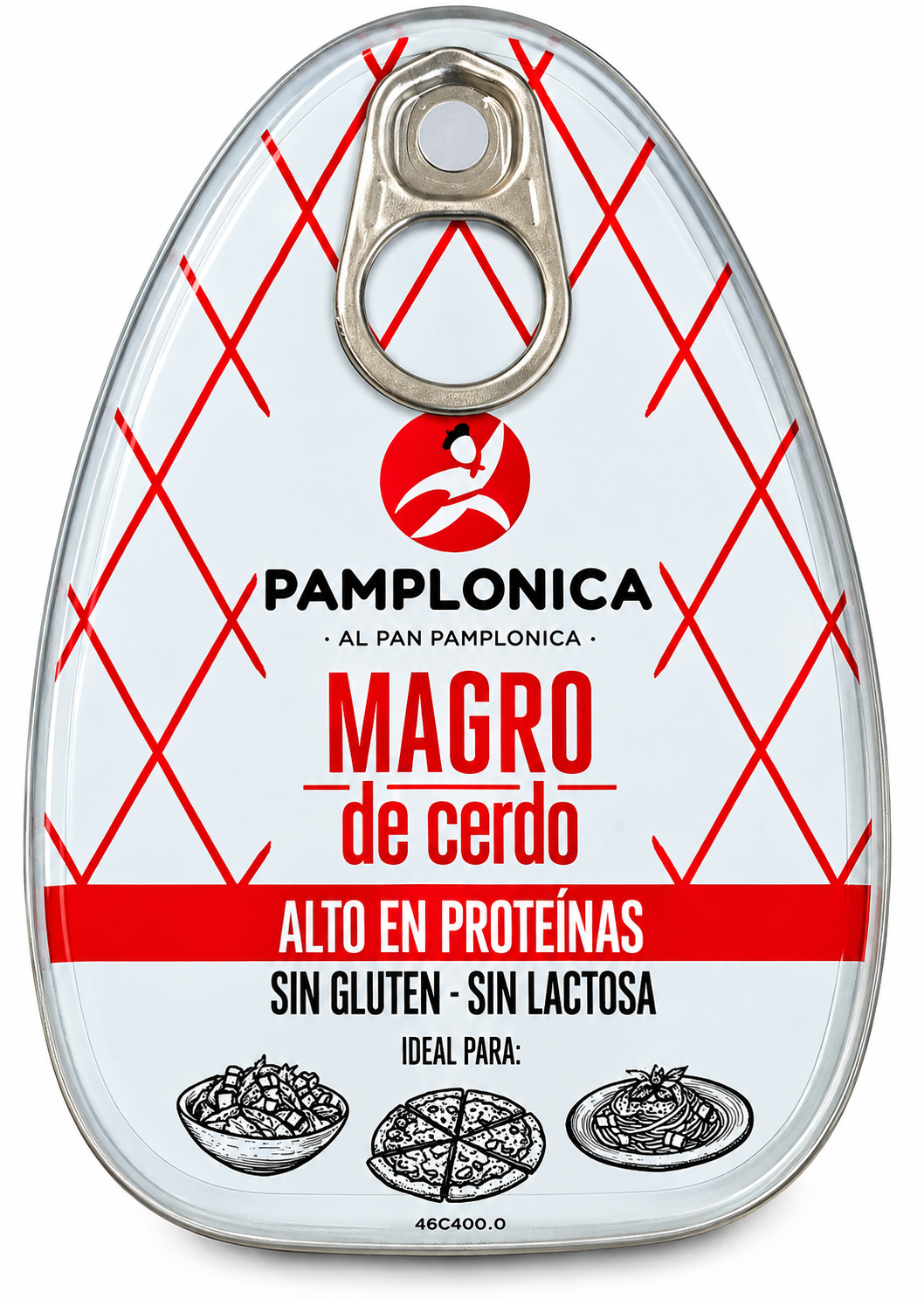 MAGRO DE CERDO - PAMPLONICA - LATA 220 GRS. - ALTO EN PROTEINAS - SIN GLUTEN, SIN LACTOSA