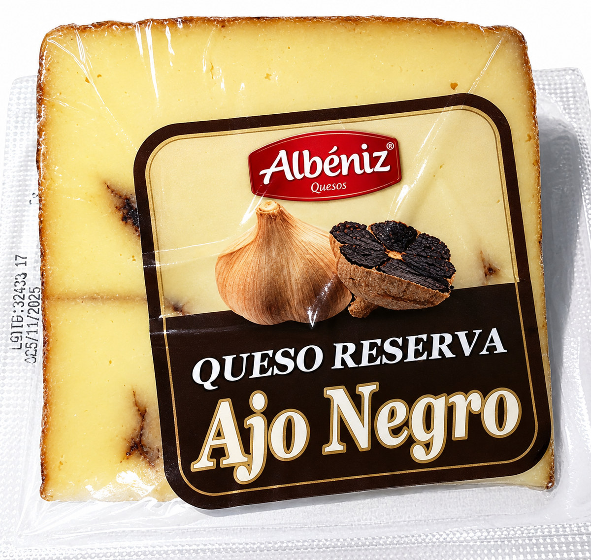 QUESO RESERVA AJO NEGRO CUÑA DE 200 GRAMOS "ALBENIZ"