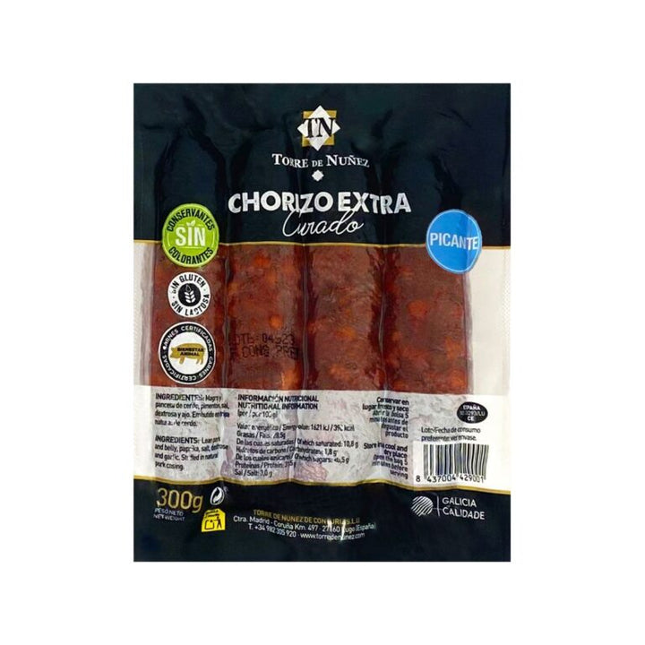 CHORIZO CURADO EXTRA PICANTE 300gr aprox
