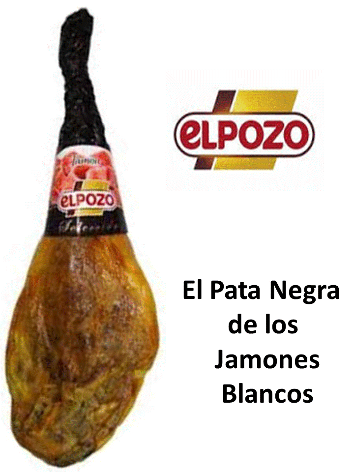 JAMÓN BODEGA EL POZO EL PATA NEGRA DEL JAMÓN BLANCO (7 a 8 kilos) OFERTÓN BRUTAL