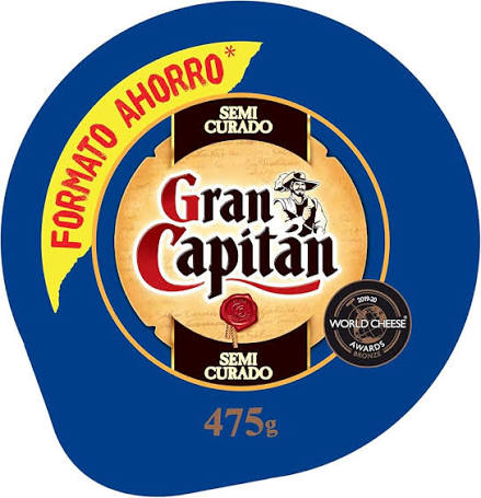 QUESO GRAN CAPITAN SEMI CURADO FORMATO AHORRO PIEZA DE 450 GRAMOS