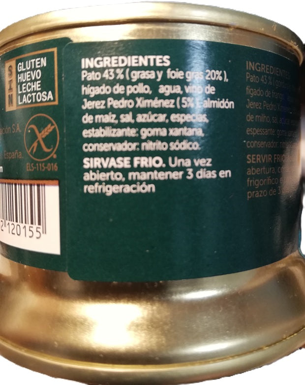 PATÉ "DELICASS" ESCOGE ENTRE 3 VARIEDADES DE PATO, DE OCA Y DE PATO AL PEDRO XIMENEZ