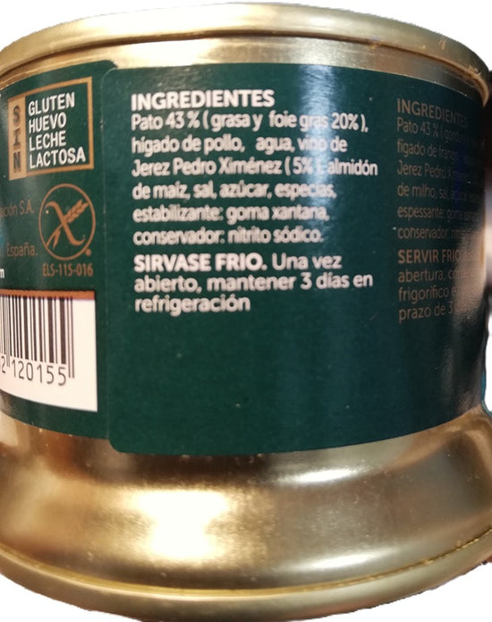 PATÉ "DELICASS" ESCOGE ENTRE 3 VARIEDADES DE PATO, DE OCA Y DE PATO AL PEDRO XIMENEZ