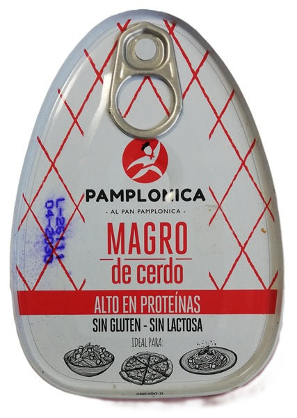 MAGRO DE CERDO - PAMPLONICA - LATA 220 GRS. - ALTO EN PROTEINAS - SIN GLUTEN, SIN LACTOSA