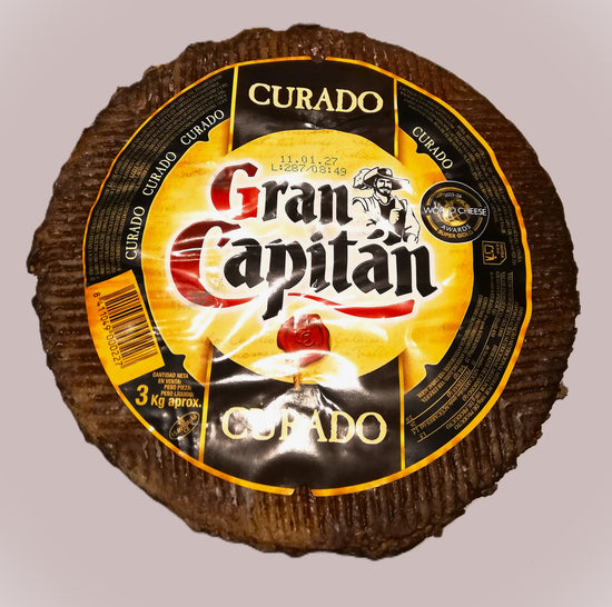 QUESO GRAN CAPITAN CURADO PIEZA DE 3 KILOS