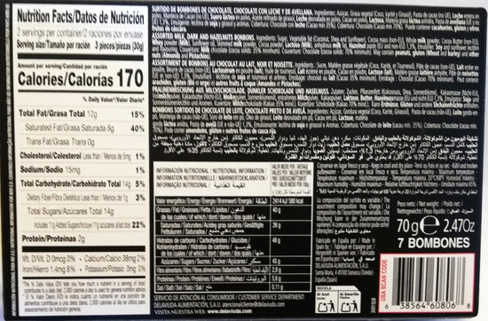 BOMBONES SURTIDO DELAVIUDA - SELECCIÓN DE CHOCOLATES 70 GRS.