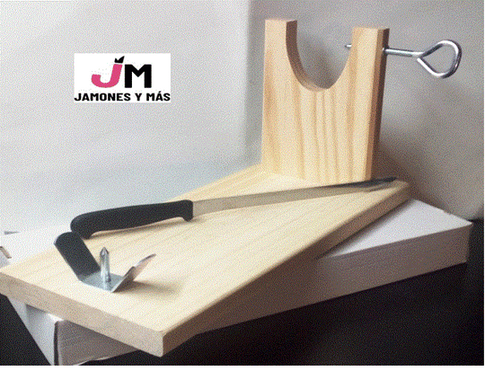 JAMONERA BANQUETA CON CUCHILLO JAMONERO
