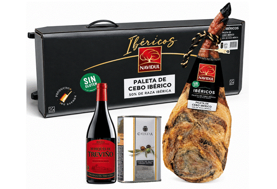 PALETA IBÉRICA NAVIDUL DE + 5 KGS. CON LOTE DE PRODUCTOS - CAMPAÑA 2026/27