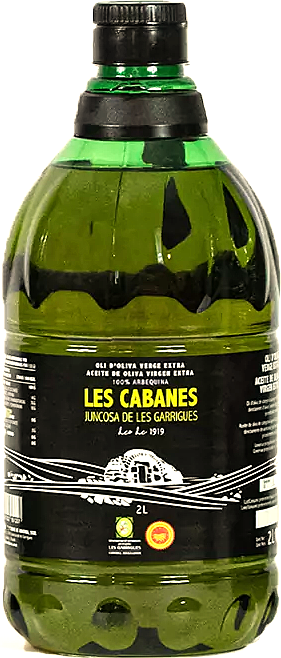 ACEITE DE OLIVA VIRGEN EXTRA variedad ARBEQUINA "LES CABANES" DO Les Garrigues - Garrafa 2 litros