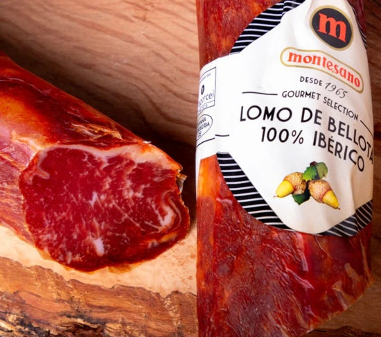 LOMO DE BELLOTA 100X100 IBÉRICO MONTESANO, TROZO ENTERO DE 400 a 450 gramos