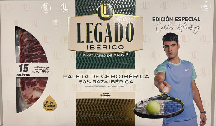 OFERTA MALETIN DE PALETA IBERICA LONCHEADA "LEGADO" (15 sobres x 50 gramos, total 750 g.)