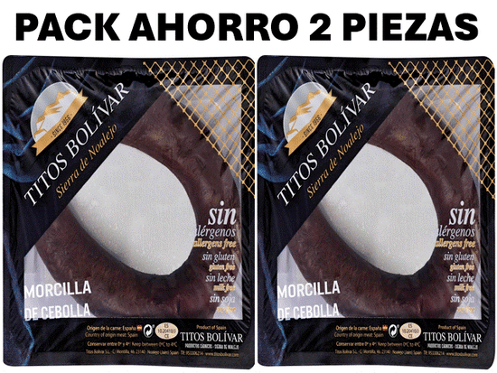 MORCILLA DE JAEN CON CEBOLLA "Titos Bolivar" Sierra de Noalejo JAEN