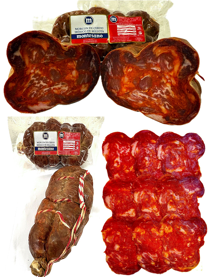 MORCON IBÉRICO DE BELLOTA - MONTESANO - EXTREMADURA- en Pieza Entera - 1/2 Pieza - Loncheado 100 grs.
