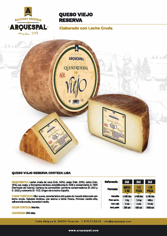 Queso Reserva Leche Cruda Arquespal Ofertón brutal