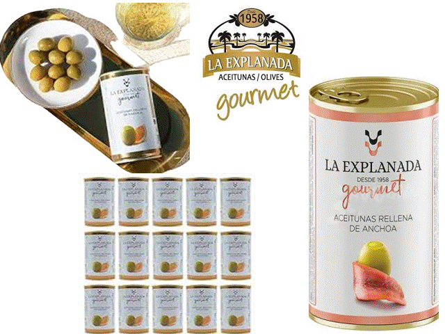 ACEITUNAS RELLENAS DE ANCHOA "LA EXPLANADA" GOURMET