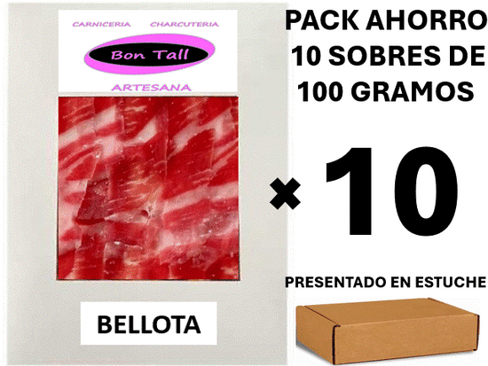 PALETA DE BELLOTA 100X100 IBÉRICA - LONCHEADA 100 gramos