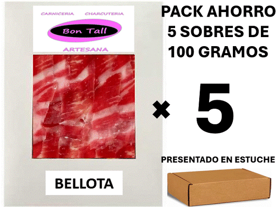 PALETA DE BELLOTA 100X100 IBÉRICA - LONCHEADA 100 gramos