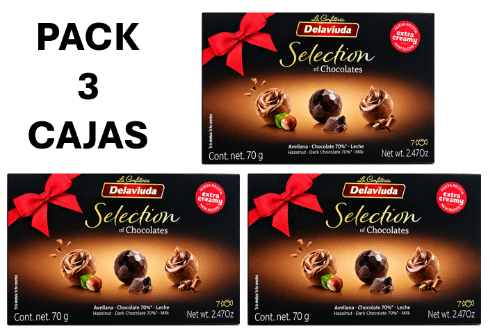 BOMBONES SURTIDO DELAVIUDA - SELECCIÓN DE CHOCOLATES 70 GRS.