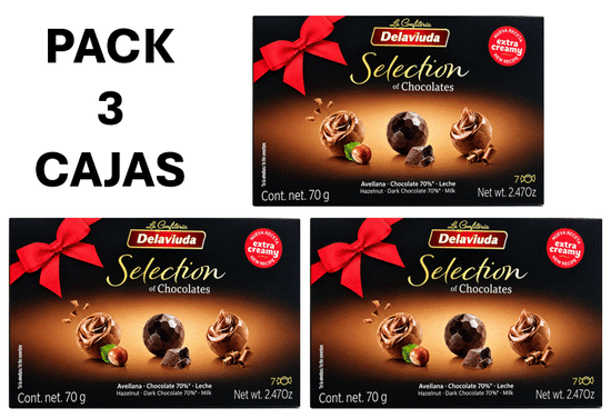 BOMBONES SURTIDO DELAVIUDA - SELECCIÓN DE CHOCOLATES 70 GRS.