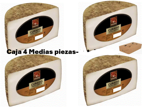 QUESO CURADO DE VACA Y OVEJA "NAVIDUL" MEDIA PIEZA 1'200 a 1'600 KILOS