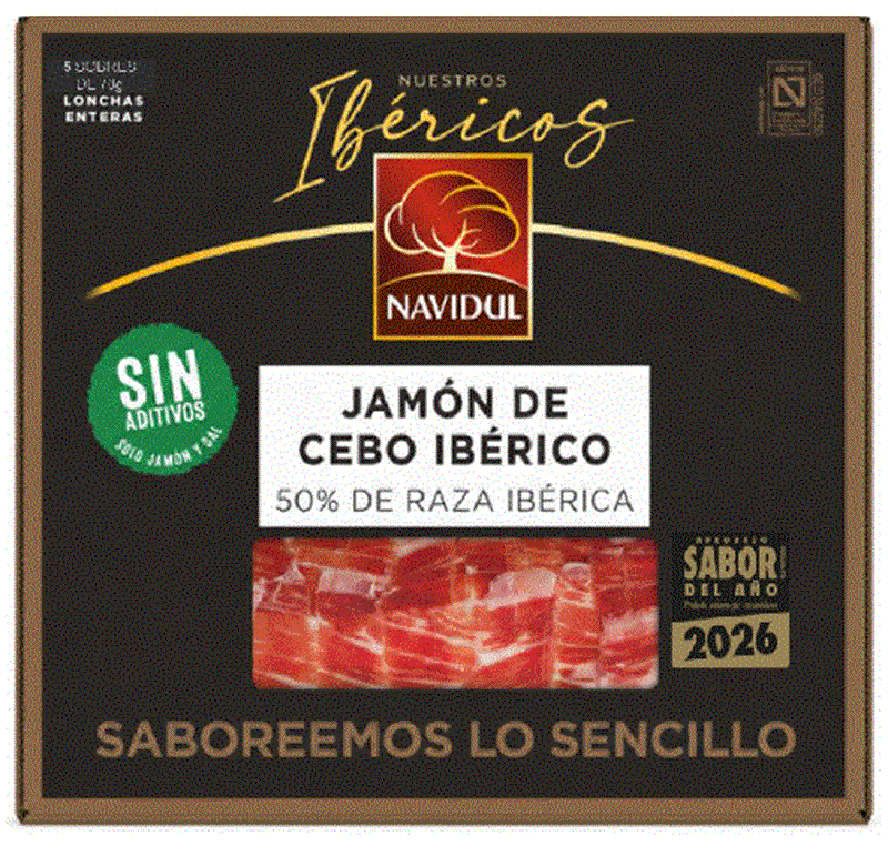 MALETIN DE JAMON IBERICO LONCHEADO NAVIDUL - 5 SOBRES DE 70 GRAMOS