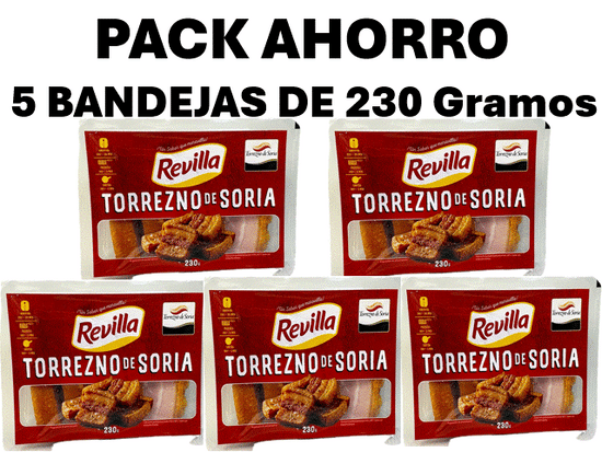 TORREZNOS DE SORIA PRECOCINADOS "REVILLA" en bandeja 230g. - o en Pack Ahorro de 5 bandejas de 230g.