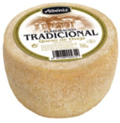 QUESO DE OVEJA TRADICIONAL CORTEZA NATURAL PIEZA ENTERA DE 700 GRAMOS - ALBENIZ -
