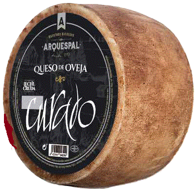 QUESO DE OVEJA CURADO LECHE CRUDA "ARQUESPAL"  Entero 3 Kilos aprox.)