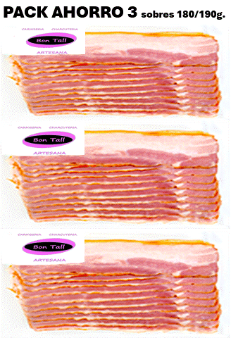 BACON CON CORTEZA SABOR AHUMADO - LONCHEADO - sobre de 160 a 190 gramos