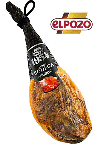 JAMON 1954 EL POZO BODEGA DUROC "EL PATA NEGRA DE CERDO BLANCO/DUROC pieza de 7 a 8 kilos